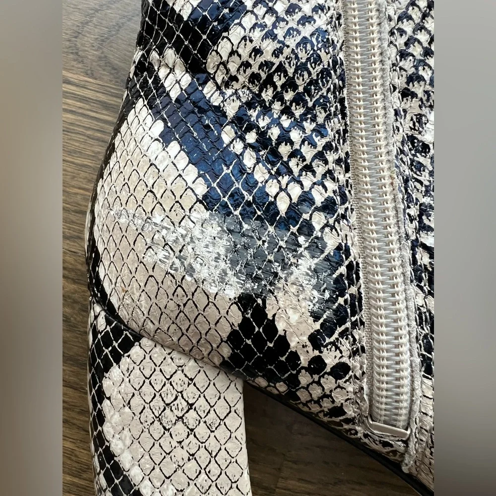 Marc Fisher Python Block Heel Booties - Picture 10 of 16